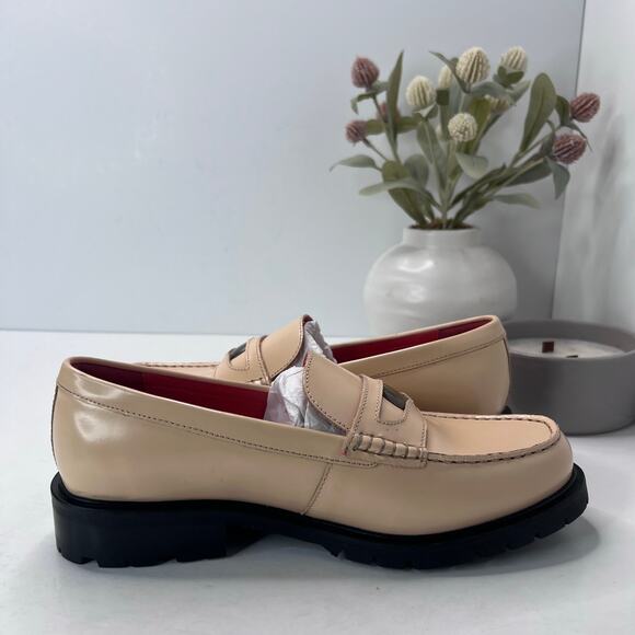 New Free People Movement Liv Lug Sole Penny Loafers Cantaloupe Women 38.5/8 NWOB - Picture 6 of 11